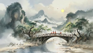 古风水墨山水
