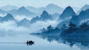 一江青雾