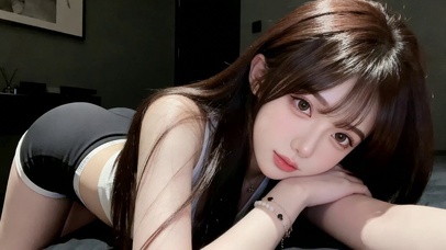 松弛慵懒卧室辣妹