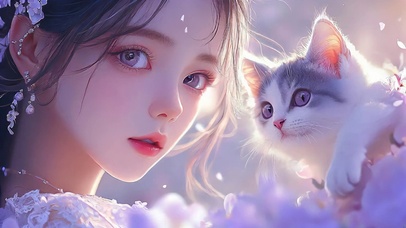 二次元萌萌大眼美女4K壁纸