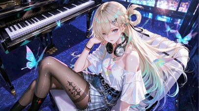 黑丝钢琴少女琳奈