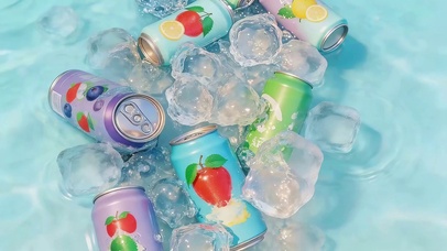 夏日凉爽汽水