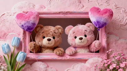 情侣壁纸可爱小熊