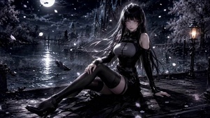 月夜暗影少女