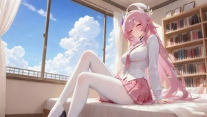 治愈白丝可爱女孩