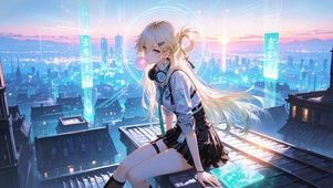 落日天台赛博美少女琳奈