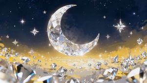 璀璨钻石月牙星空