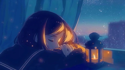 唯美治愈窗边睡觉动漫少女