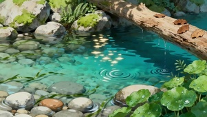 溪石间的水纹轻响