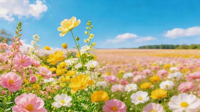 唯美夏日花海