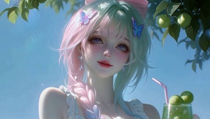 夏日清新二次元美少女