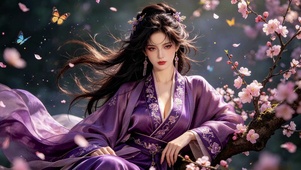 古风飞花美女壁纸