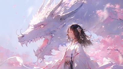 4k 樱花龙少女