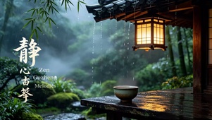 木桌清茶伴禅意