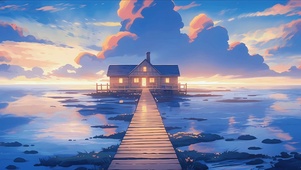 湖中小屋