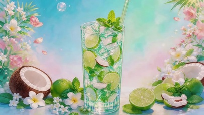 青柠气泡水