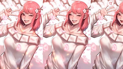 可爱梅花鹿少女