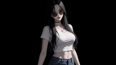 氛围感暗黑都市少女