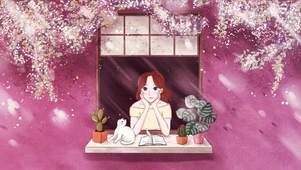 窗外樱花