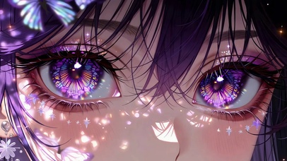 紫眸蝶影·闪耀二次元少女