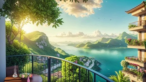 黄昏海景房