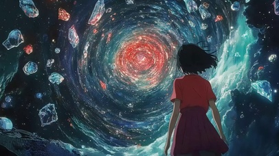 穿越宇宙虫洞少女