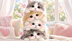 软萌小猫叠叠乐