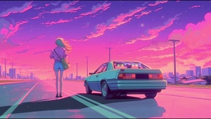 像素风  黄昏