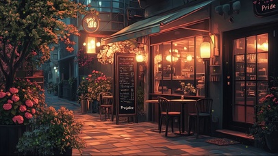 温馨街角暖暖店铺