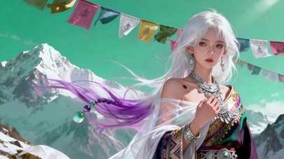 雪域白发少女