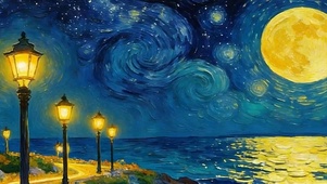 夜景星空带鱼屏