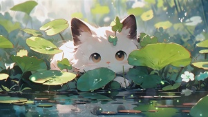 4K 荷池小猫