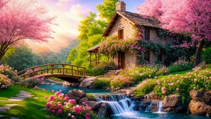 小桥流水小屋