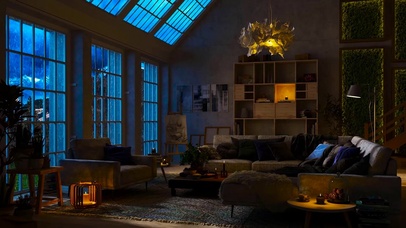 夜雨舒适的客厅