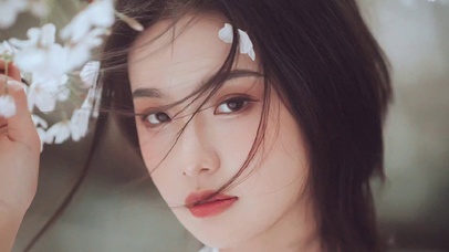 白衣古装美女古风