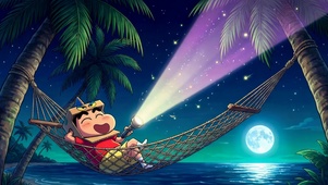 夜空吊床蜡笔小新