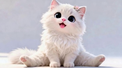 戴发夹猫咪