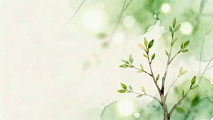 简约清新树苗