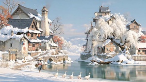 溪岸雪村
