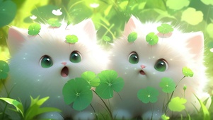 四叶草和小猫