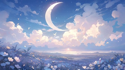 月下花卉