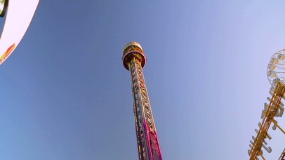 4K 高清 公园的自由落体塔