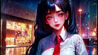 黑色双马尾女学生