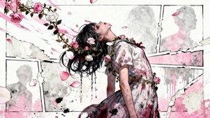 颓废残花败柳女孩的绝望瞬间