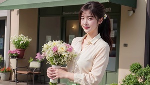 鲜花美女