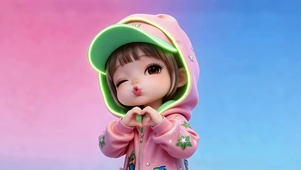 比心女孩