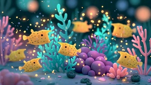3D梦幻海底治愈可爱小鱼