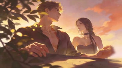 夕阳情侣