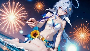 夏日海边烟火-知更鸟晴歌