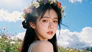 花海少女晴空